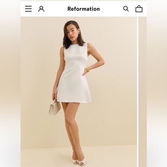 Reformation Dresses & Skirts - Reformation Zenni White Mini Dress